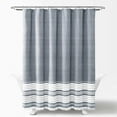 thumbnail image 2 of Lush Decor 100% Cotton Nantucket Yarn Dyed Cotton Tassel Fringe Shower Curtain White/Gray Single 72x72, 2 of 11