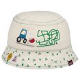 thumbnail image 1 of Backhoe Loader Embroidery - Infant Boy Bucket Hat 0-18 Months (Beige), 1 of 2