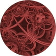 thumbnail image 1 of Ahgly Company Indoor Round Patterned Maroon Red Area Rugs, 4' Round, 1 of 6