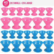 40/30/20/10Pcs Magic Silicone Hair Curlers Rollers No Clip Hair Style Rollers Soft Magic DIY Curling Hairstyle Tools Hair Accessories