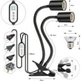 thumbnail image 4 of Dual-Head Reptile Basking Light Fixture with Auto Timer - Adjustable UVB Heating Lamp for Turtles and Lizards - Black, Long Design for Optimal Sunlight Simulation (Bulbs not included), 4 of 6