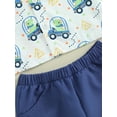 thumbnail image 6 of Toddler Baby Boy Dinosaur Clothes Shorts Set 6M 12M 18M 2T 3T Short Sleeve Button Down Shirt Top Solid Shorts Summer Outfit, 6 of 8