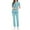 Light Blue #054, variant on Women Scrub Sets 2 Pieces Comfortable V-Neck Scrub Top & Jogger Scrub Pants Quick Dry Nursing Scrubs Set Stretch Medical Uniform with Pockets Black 2XL