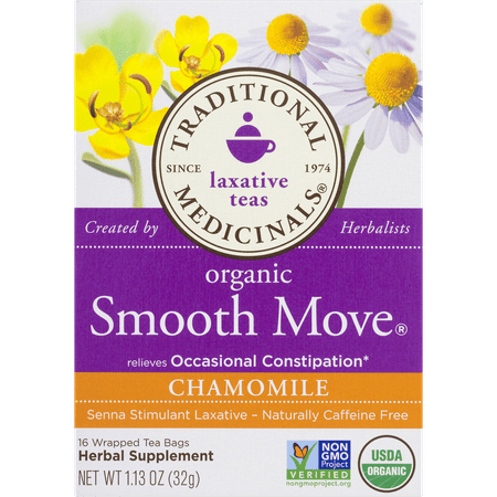Traditional Medicinals Organic Smooth Move Tea Bags, Chamomile, 16 Ct