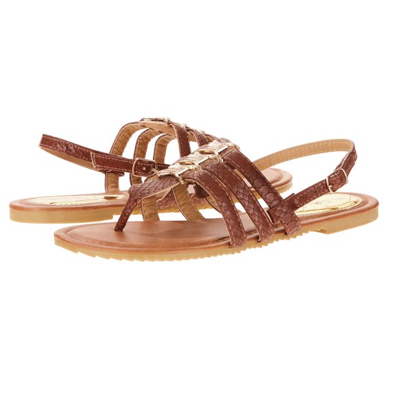 Victoria K Women's Crossover Straps Sandal's with Small Medallions