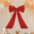 thumbnail image 6 of CarpNettore Large Bow Decor Hanging Ribbon Tie Bow Giant Ribbon Tie Extra Large Satin Ribbon red, 6 of 8