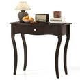 thumbnail image 1 of Gymax Console Table w/ Drawer Solid Wood Frame Metal Drawer Guide Rails for Entrance, 1 of 10