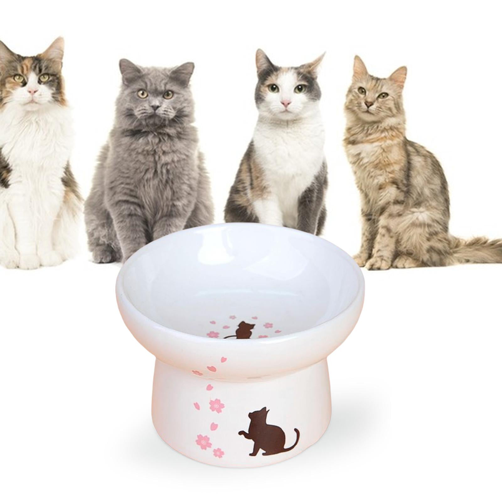 Torlam Elevated Cat Bowls, Wall Mounted Cat Food Dish, Raised Cat Food and  Water Bowls, Stainless Steel Elevated Pet Bowls with Stand, Nonslip No
