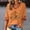 Earthy Yellow, variant on Women's Halloween Floral Pumpkin Print Top V Neck 3/4 Sleeve Soft Lightweight Fall Casual Daily Tee Earthy Yellow XL