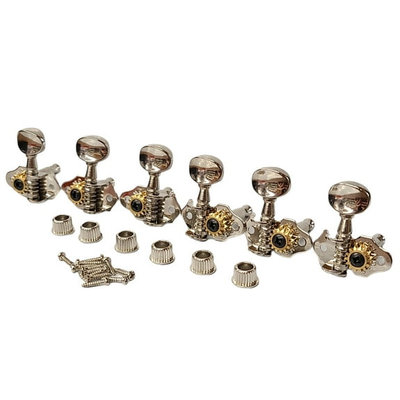 Grover Guitar Tuning Pegs 3x3 V98N Tuners Machine Heads Nickel