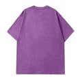 thumbnail image 4 of ADSSDQ Oversized Cotton Solid T Shirts for Men Vintage Streetwear Basic Tees Baggy Hip Hop Unisex Tops Tshirt Purple L, 4 of 4