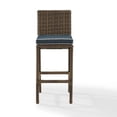 thumbnail image 2 of Crosley Bradenton 31" Wicker Patio Bar Stool in Brown and Navy (Set of 2), 2 of 5