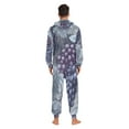 thumbnail image 6 of Many Grapes Adult Onesie Pajamas Slim Fit Christmas One Piece Suit Pjs for Women and Men Hooded Zipper, 6 of 7