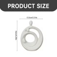 thumbnail image 3 of Sunxin Desktop Ornament White Couple Statue Love Sculpture: Ceramic Couple Small Statue Abstract Art Statue Modern Home Decor Can Be Used for Bedroom Bookshelf Mantelpiece Decor Wedding Table Decor, 3 of 5