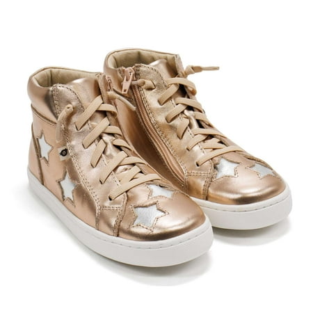 

Old Soles Girls Starey High Top Sneakers Copper \ Silver 25 EU (9 US) M US