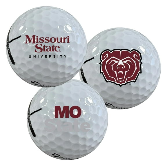 Missouri State University Bears Logo Edition Taylormade Distance Golf Balls 12-Pack (Dozen)