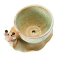 thumbnail image 5 of Creative Co-Op Decorative Stoneware Snail Planter with Reactive Glaze, Brown, 5 of 6