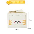 thumbnail image 2 of Cartera para niñas Tarjetero pequeño Monedero para mujer Monedero con cremallera de cuero vegano, 2 of 5