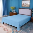thumbnail image 4 of Ntbay Premium 1800 Series Microfiber Twin Flat Sheet with 4 inches Hem, Ultra Soft and Breathable Top Sheet, 66x96 inches, Sky Blue, 4 of 5