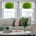 thumbnail image 4 of LALILO Kitchen Curtain Valance Cactus Room Classic Rod Pocket Window Curtain 52"x 18" Set of 2, 4 of 7