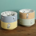 thumbnail image 3 of Peanuts Snoopy Bonbon Bites Decorated Stoneware Ceramic Stackable 4 Piece 5.5" Tableware Bowls, Mixed Colors, 3 of 13