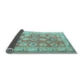 thumbnail image 2 of Ahgly Company Indoor Square Oriental Light Blue Traditional Area Rugs, 6' Square, 2 of 4