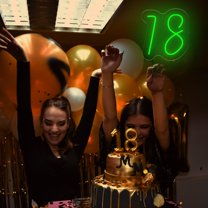 UPONRAY Number Custom Neon Signs, Usb Powered with Adjustable Brightness Wall Decor for Gifts, Green, 12 inch