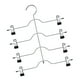 thumbnail image 3 of Perchero para falda 4 niveles Soporte para pantalones Clip Acero ajustable Pantalón que ahorra espacio Estante para colgar Eigraketly HA004543-00*2, 3 of 7
