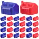 thumbnail image 1 of 40 piezas de repuesto para juegos de hotel, miniaturas de plástico, casas de hotel, piezas de juego de mesa, accesorios complementarios para niños y adultos, azul y rojo., 1 of 6