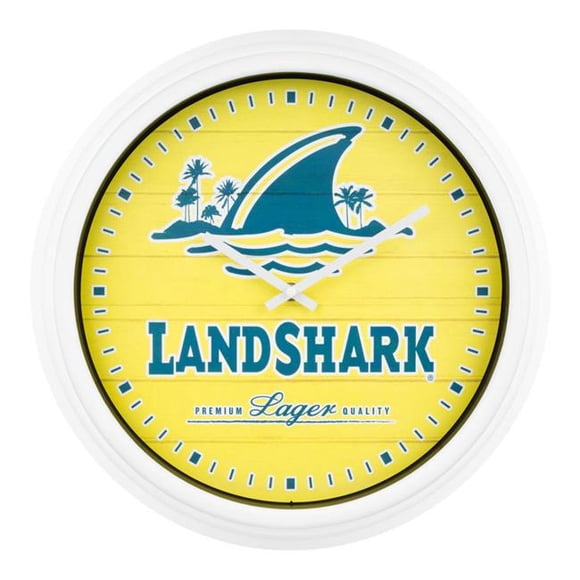 Landshark 815397 LandShark Logo Wall Clock, Yellow
