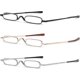 thumbnail image 4 of 3 Pairs Slim Mini Metal Reading Glasses Compact Lightweight Portable Readers With Glasses Case For Reading Case, Happy H, 4 of 5