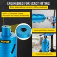thumbnail image 4 of VEVOR Diamond Core Drill, 4"/101mm Diameter Core Drill Bit, 9.5"/241mm Concrete Core Drill Bit, 5/8"-11 Thread Core Bit, Dry/Wet Drill Core Bits w/a Blade, Diamond Wet Coring Bit For Concrete Brick, 4 of 9
