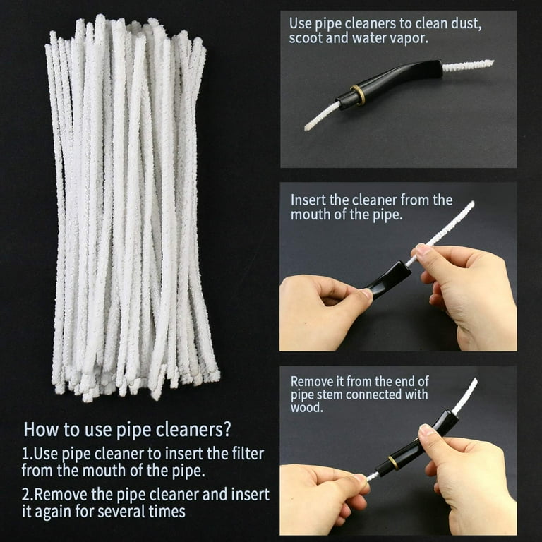 300Pcs Pipe Cleaners, Pipe cleaners for Craft, Pipe Cleaner Bending Plush Smoking  Cleaning Tools for Tobacco