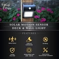 thumbnail image 4 of Classy Caps Solar Motion Sensor Deck and Wall Light - Black ABS, 4 of 9