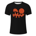 thumbnail image 4 of VBARHMQRT Gym Shirts Men's Print Theme T Shirt Printed Solid Color Short Sleeve Top Black, 4 of 4