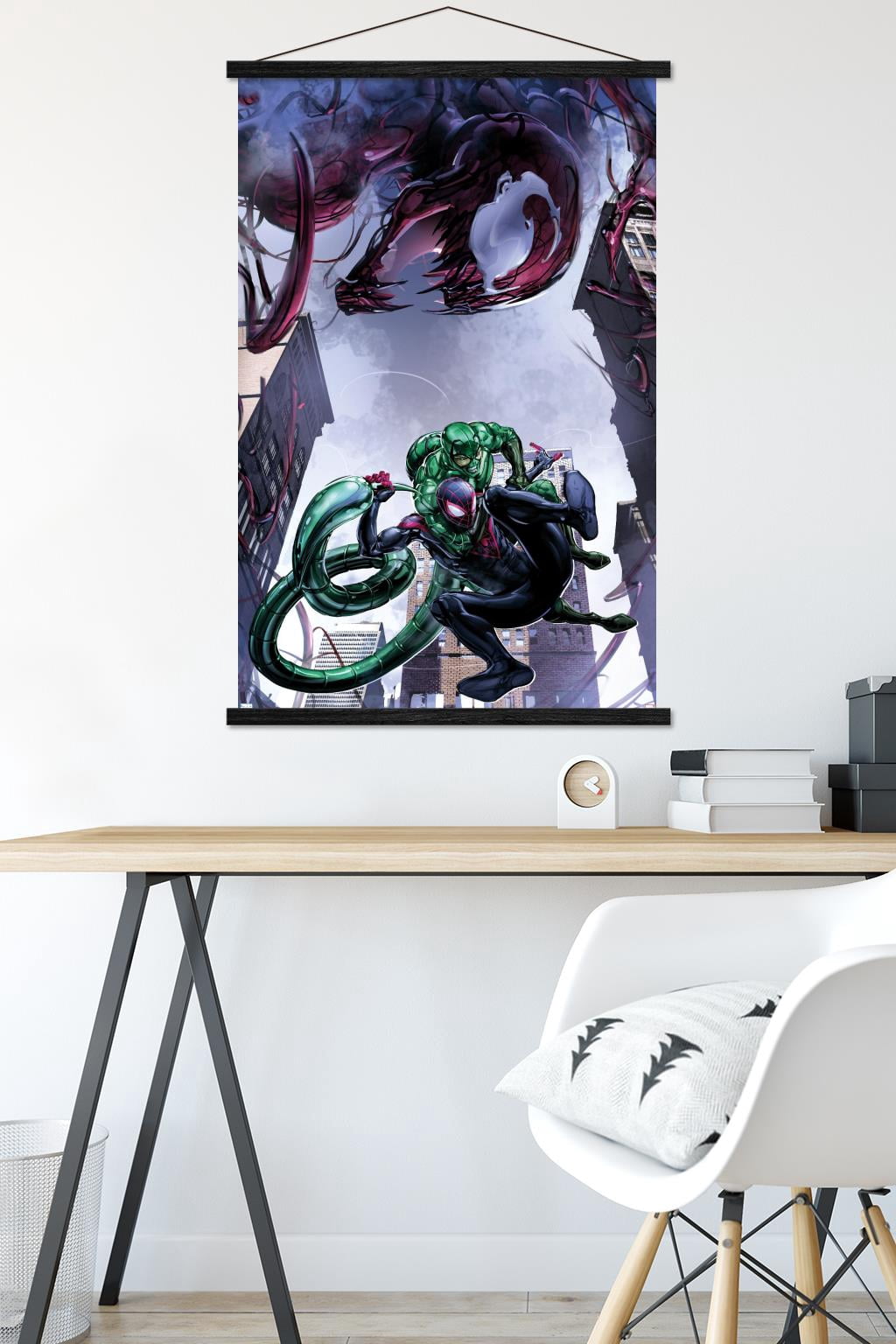 Marvel Comics - Spider-Man, Carnage, Scorpion - Absolute Carnage Miles Morales #1 Wall Poster with Wooden Magnetic Frame, 22.375" x 34"