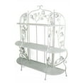 Antique White Bakers Rack with 3 Shelves