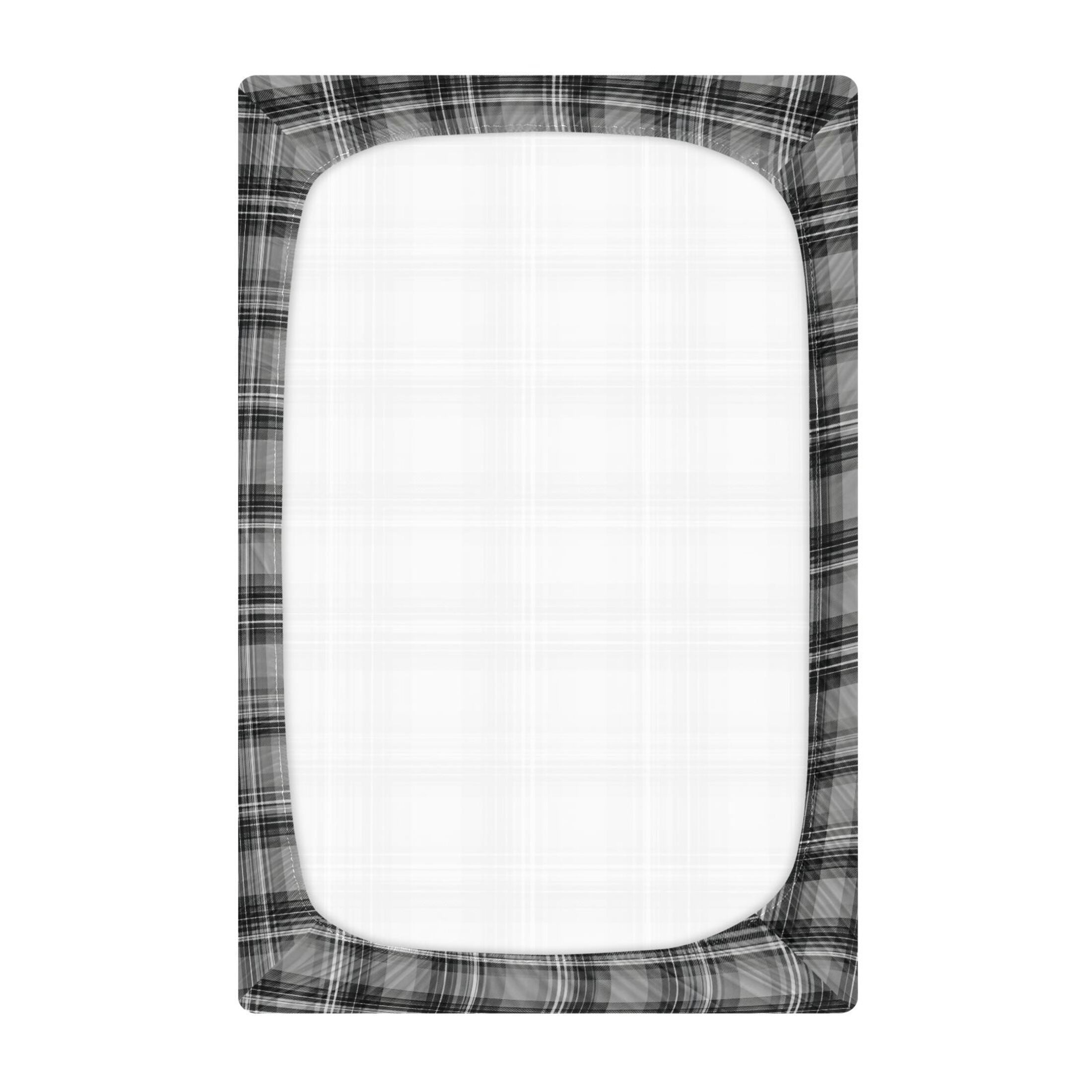Baby Essentials 52”x 28”- Standard Cotton-like Modal Elastic- Gray-black Pattern Design Crib Sheets for Newborns and Toddlers