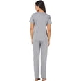 thumbnail image 2 of Stylore Two Piece Pajamas Set Soft Short-Sleeve Top Pants Loungewear Grey L, 2 of 6