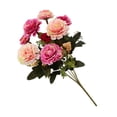 thumbnail image 4 of Ramo de flores artificiales Tela de seda de plástico Decoración floral Fiesta de bodas en casa Ramo de flores falsas, Rosa Kearding HA6961-02B, 4 of 6