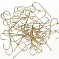thumbnail image 5 of (2 pack) Eagle Claw Aberdeen Light Wire Non-Offset Fishing Hook, Gold, 5 of 6