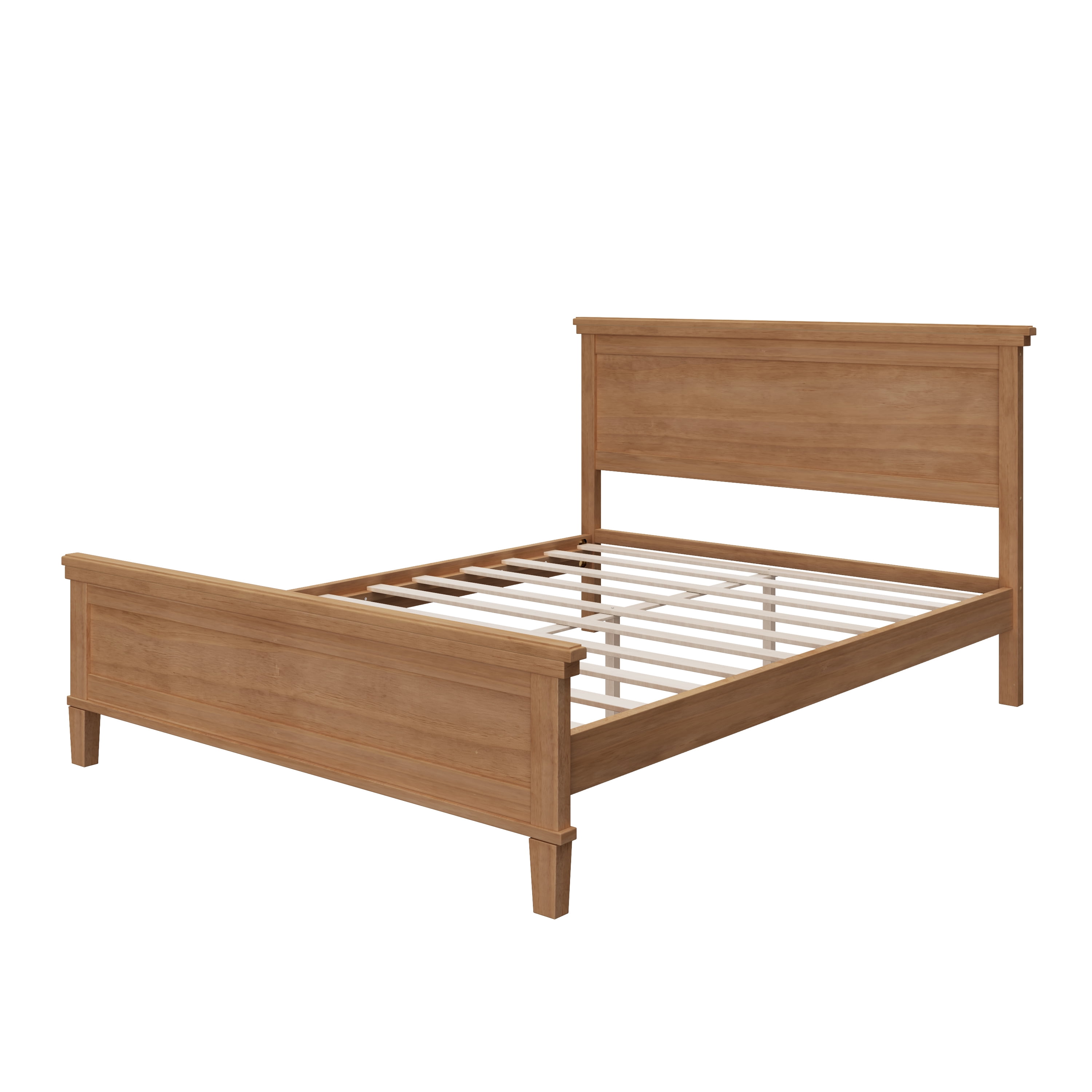 Euroco Wooden Full Size Mid-Century Platform Bed, Seadrift