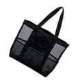 thumbnail image 4 of Large Mesh Beach Bag Multi-pocket Beach Tote Beach Toy Pouch Travel Toiletry Pouch, 4 of 9