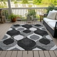 thumbnail image 6 of Addison Rugs Chantille Indoor/Outdoor Transitional Mid-century Modern Black Washable Rectangle Rug, 9' x 12', 6 of 6
