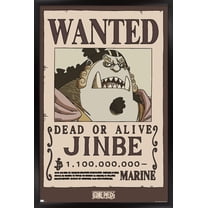 One Piece - Jinbe Wanted Poster Wall Poster, 22.375" x 34" Framed