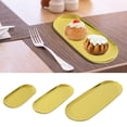 thumbnail image 4 of Huayishang Locker Shelf Stainless Steel Oval Plate Jewelry Rack Metal Tray Dessert Plate Storage Plate Gold Small, Kitchen Essentials Clearance Sale, 4 of 8