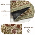 thumbnail image 6 of Boho Floral Round Area Rug 6Ft Washable Circle Rugs for Bathroom Office, Modern Geometric Ethnic Abstract Flowers Red Green Non-Slip Carpet Floor Mats Indoor Outdoor Carpet Runner Home Decor, 6 of 8