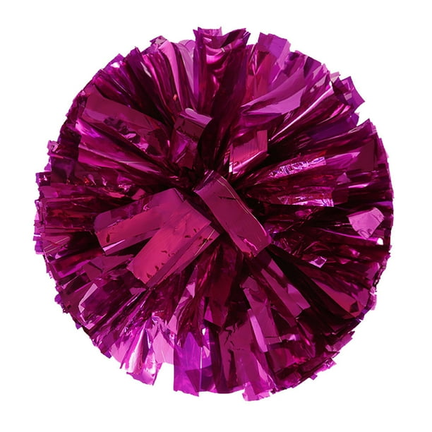 Metallic Foil And Plastic Ring Handheld Pom Poms Cheerleading Party Decor Walmart Com Walmart Com