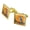 Gold, variant on Blue Jay Bird on Branch Square Cufflink Set - Silver or Gold