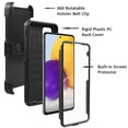 thumbnail image 7 of Samsung Galaxy A72 5G Case, SOGA [TriGuard] Shockproof Rugged Hybrid Phone Cover with Belt Clip Holster & Built-in Screen Protector (Black), 7 of 7